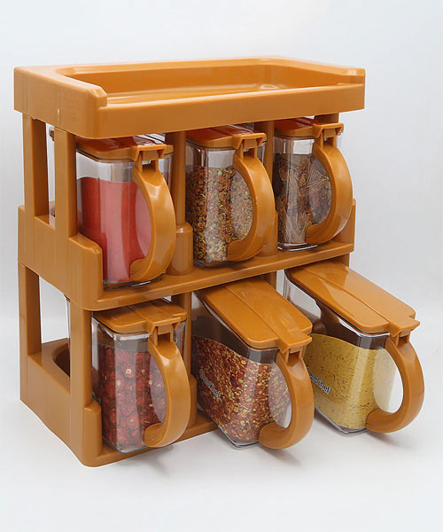 Spice Rack Tier Set With 6 Spice Jars Pakistan