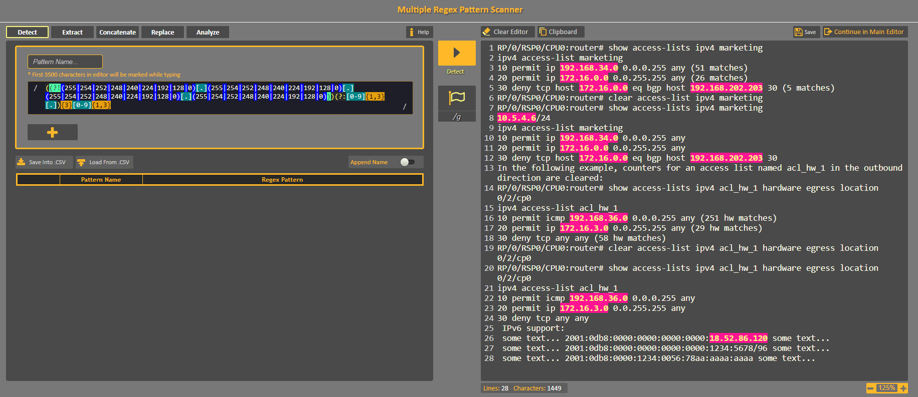 CodVerter How to Extract IPv4 and IPv6 IP Addresses from Plain Text