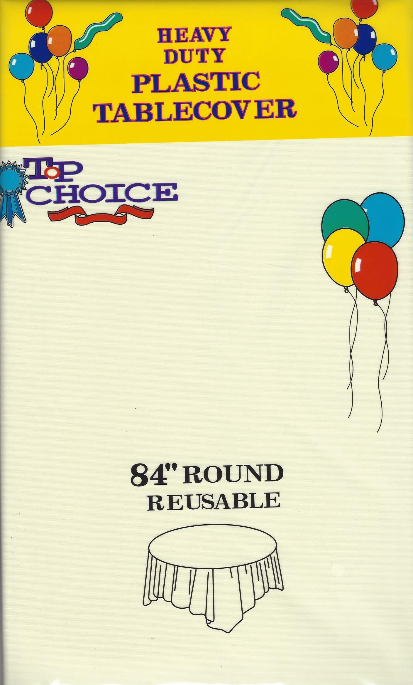 84 inch round ivory eggshell round tablecloths tablecovers plastic