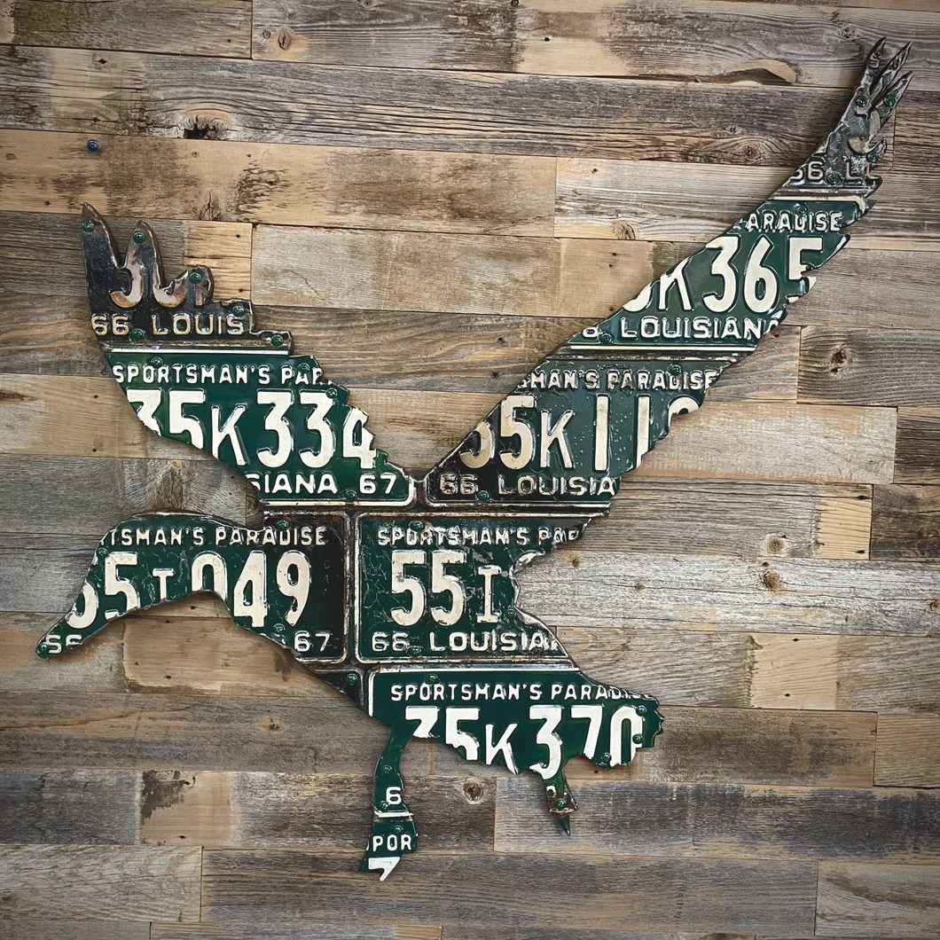 Louisiana Antique Duck License Plate Art ReadyToShip Cody's Fish