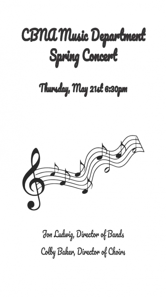 Spring Concert Program CoeBrown Northwood Academy