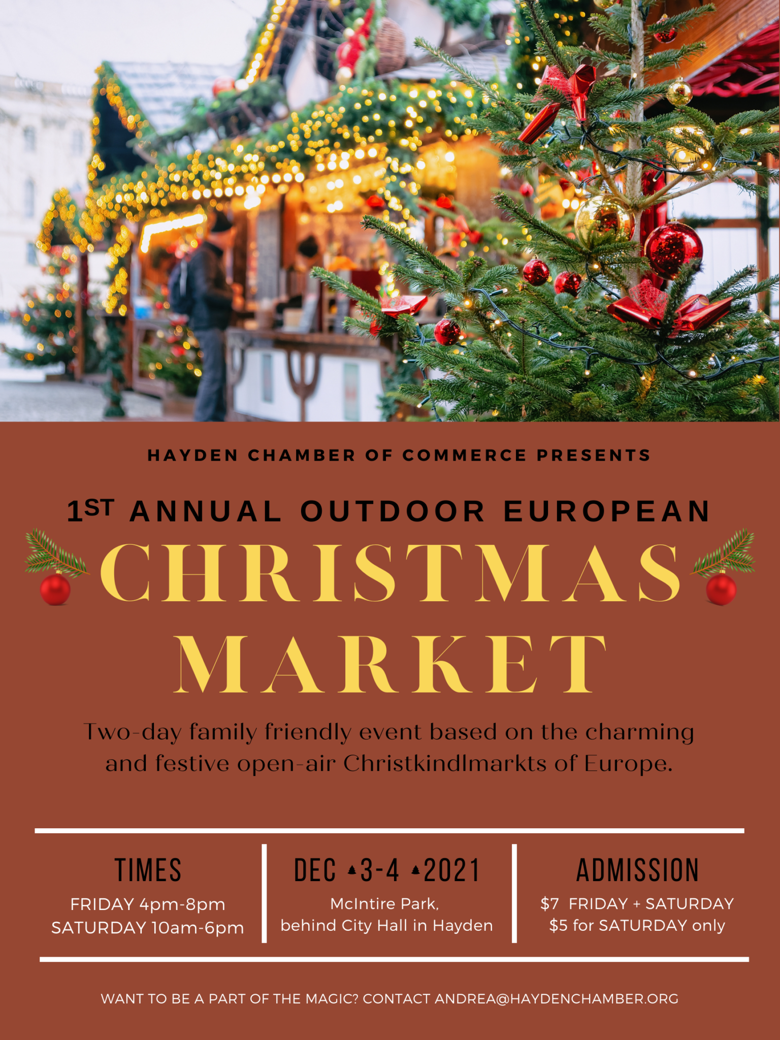 Christmas Bazaars Near Cda Idaho Fall 2022 Calendar Hayden Chamber's 1St Annual Outdoor European Christmas Market | Visit Coeur D'alene