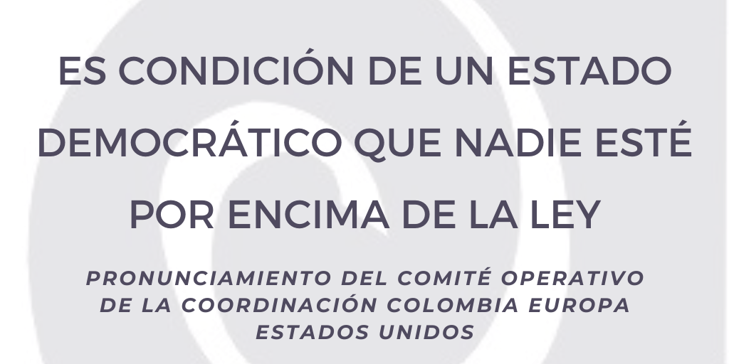 ES CONDICIÓN DE UN ESTADO DEMOCRÁTICO QUE NADIE ESTÉ POR ENCIMA DE LA LEY