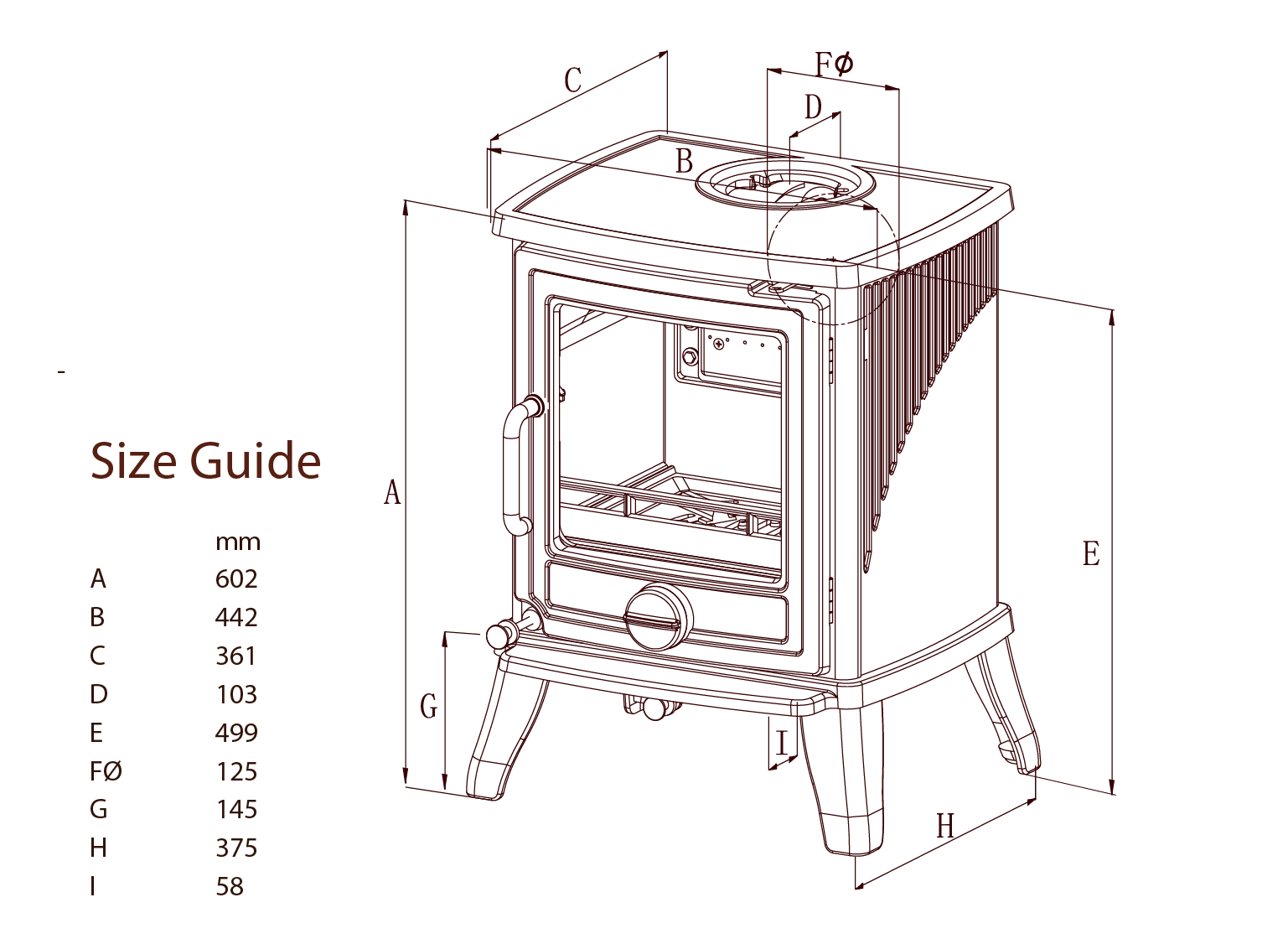 Newman Vista Panoramica Wood Burning Stove Coeval Fires