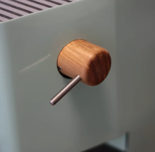 Gaggia Classic Custom Steam Knob from WALNUT wood with stainless arm