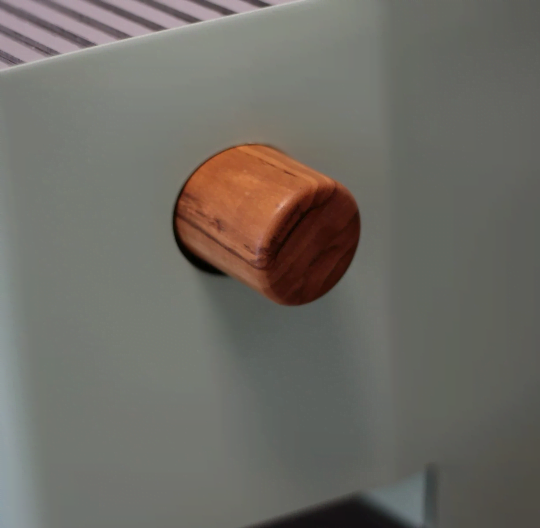 Gaggia Classic Custom Steam Knob from WALNUT wood with stainless arm