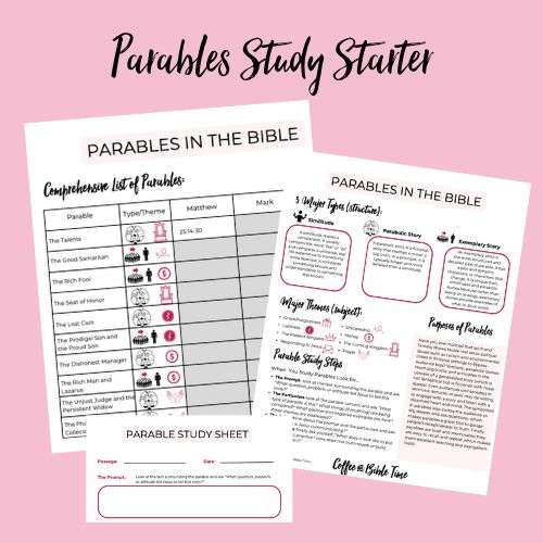 Parables Study Starter Coffee and Bible Time
