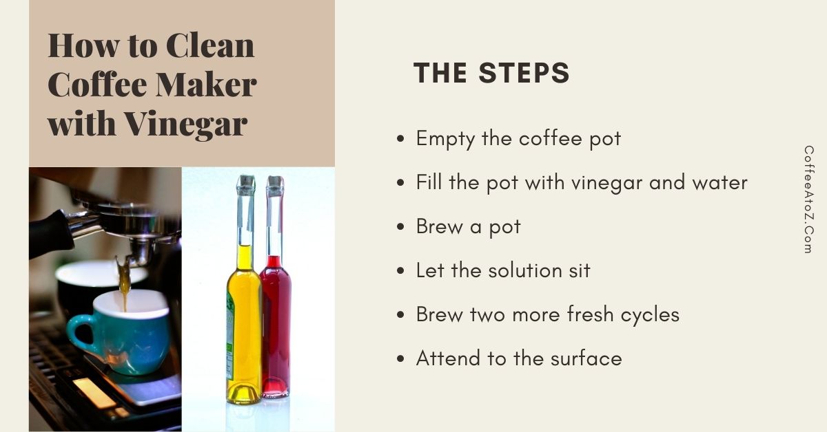 How to Clean Coffee Maker With or Without Vinegar [Step By Step Guide]