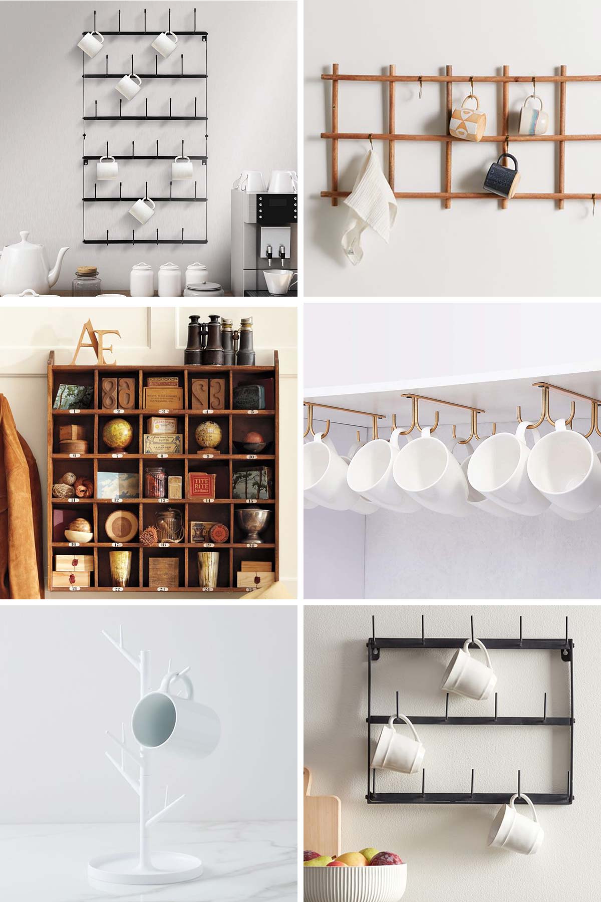 Vintage Blacksmith Metal Wall Mug Rack Large Pottery Barn