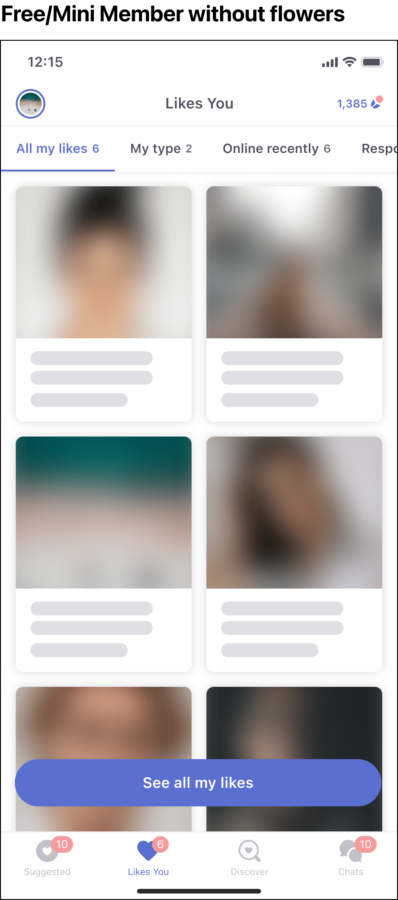 Why can't I see my likes in Likes You? Coffee Meets Bagel