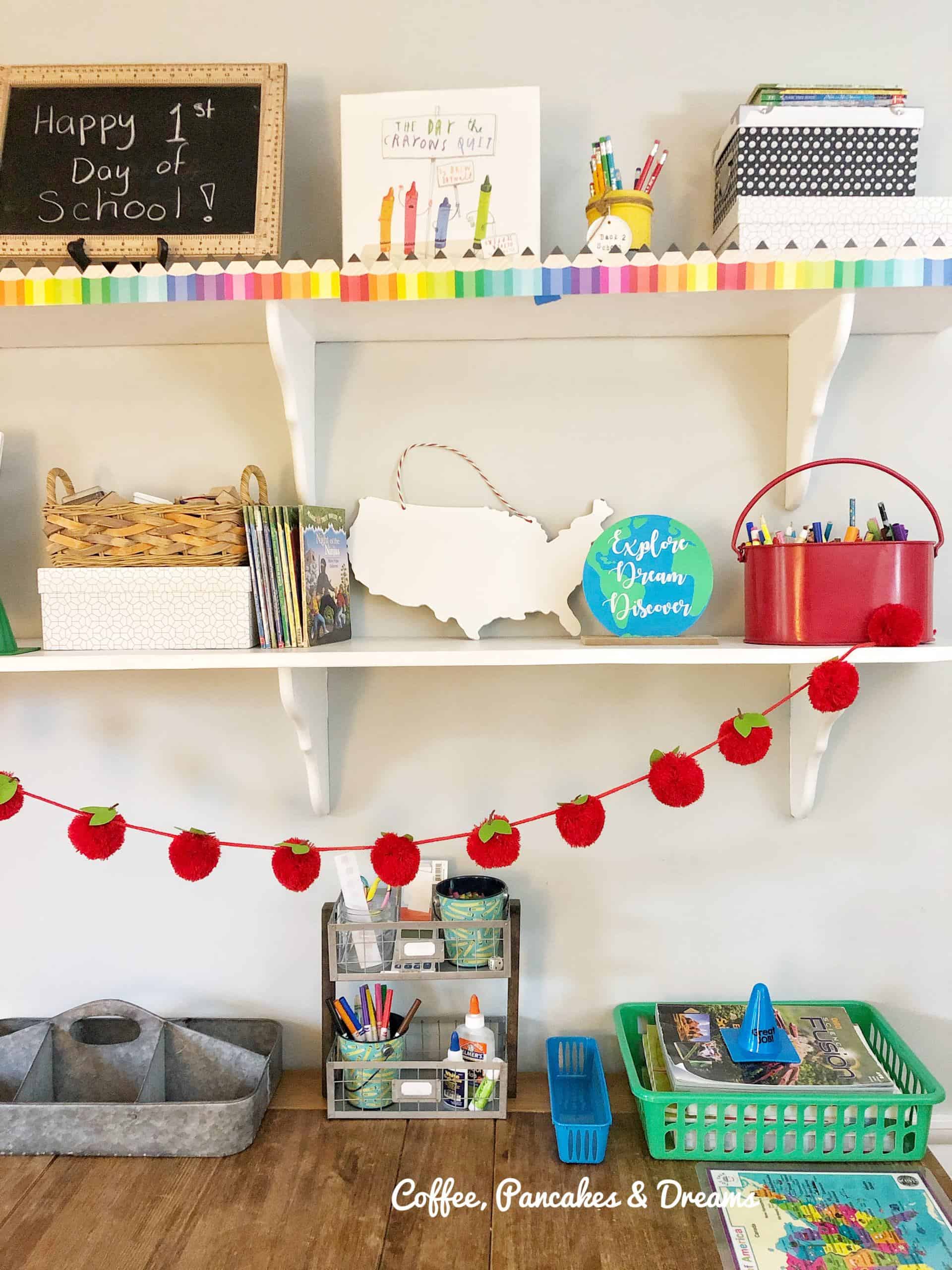 Create a Virtual Learning / Homeschool Set Up in a Small Space Organize by Dreams