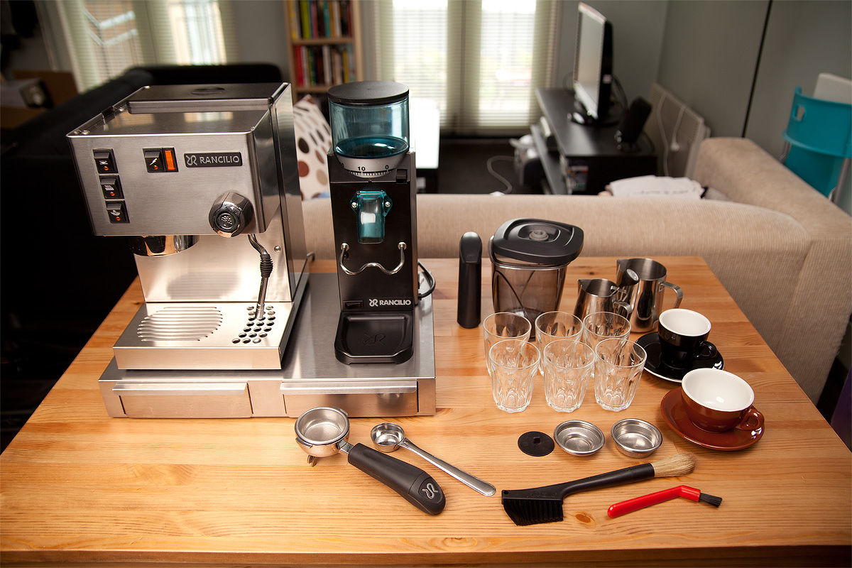 !!SOLD!! 2010 Rancilio Silvia V3 & Rocky Doserless and accessories