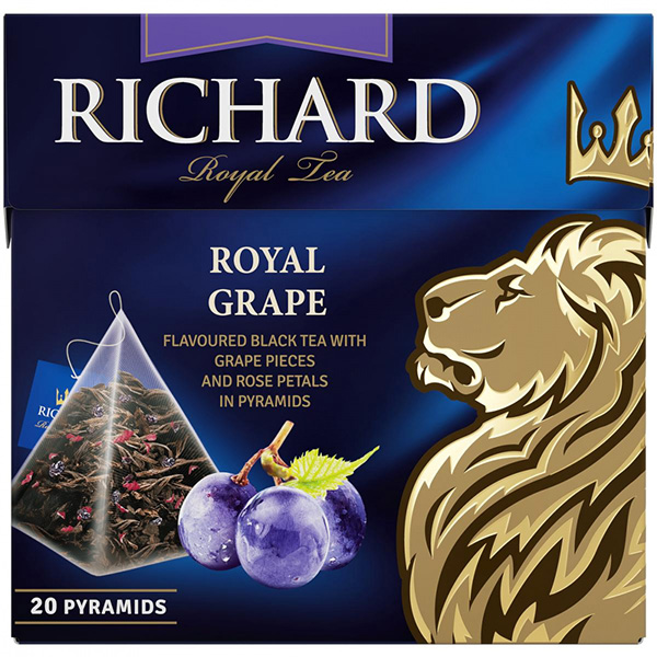Richard "Royal Grape", must maitsestatud tee püramiidides, 20x1,7г