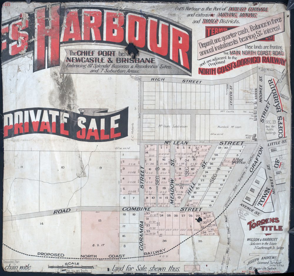 Coffs Harbour land sale poster Coffs Collections
