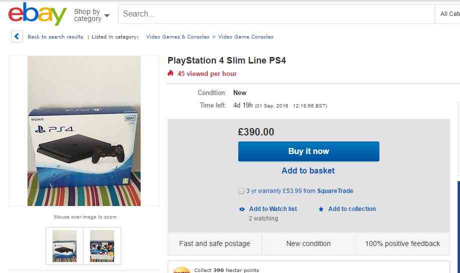 PS4 Slim Available NOW... If You Go To eBay