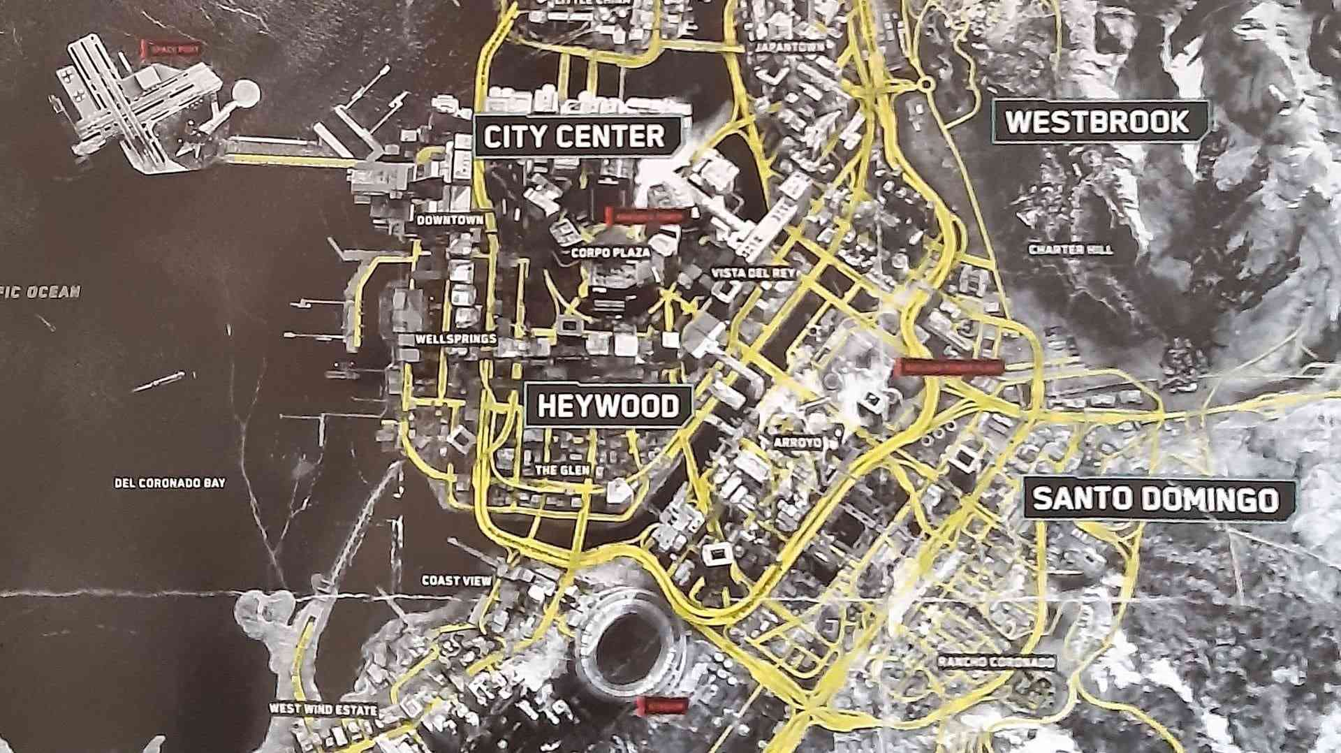 To Night City Cyberpunk 2077 World Map Leaks