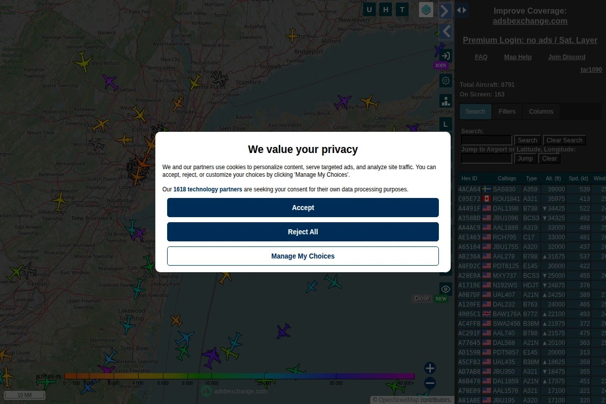 Adsb Exchange Live Aircraft Tracking Map Cogimator Web Directory