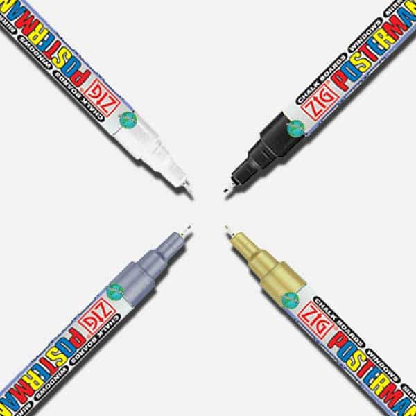 Waterproof Markers - Shop for Zig Posterman Waterproof Markers