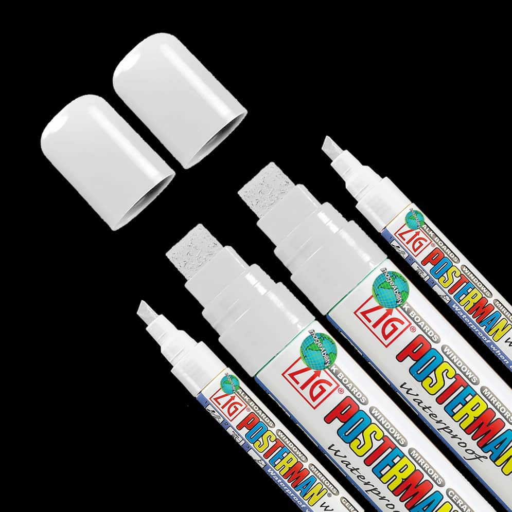 Zig Posterman Waterproof Replacement Marker Kit for Chalkboard WriteOn