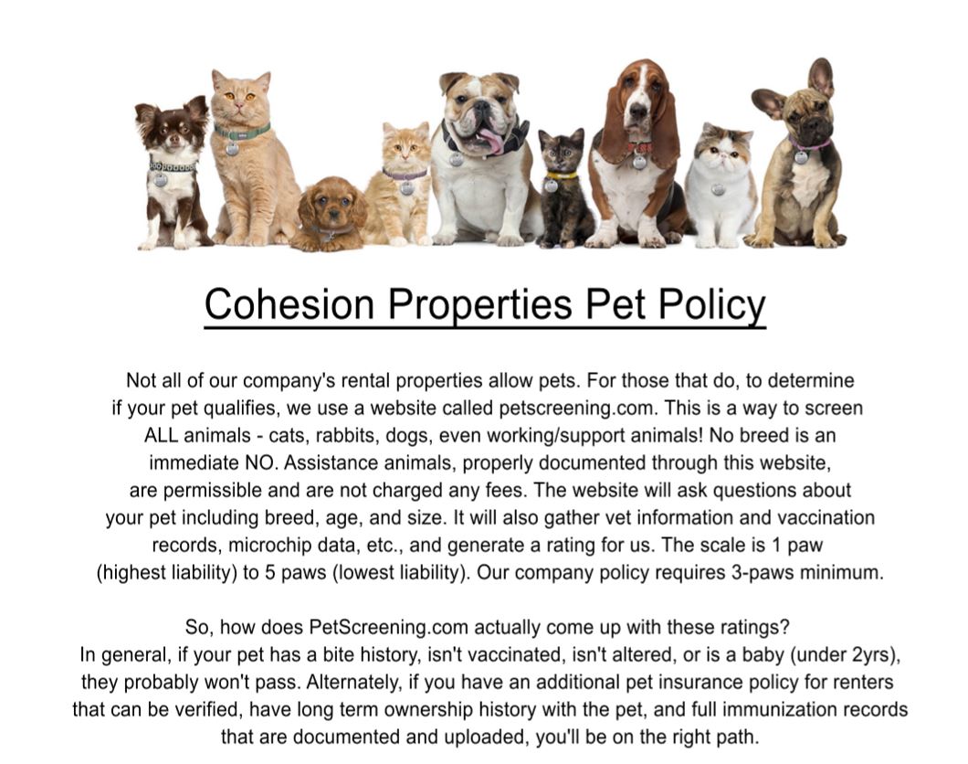 Pet and Assistance Animal Policy Confidence in Management