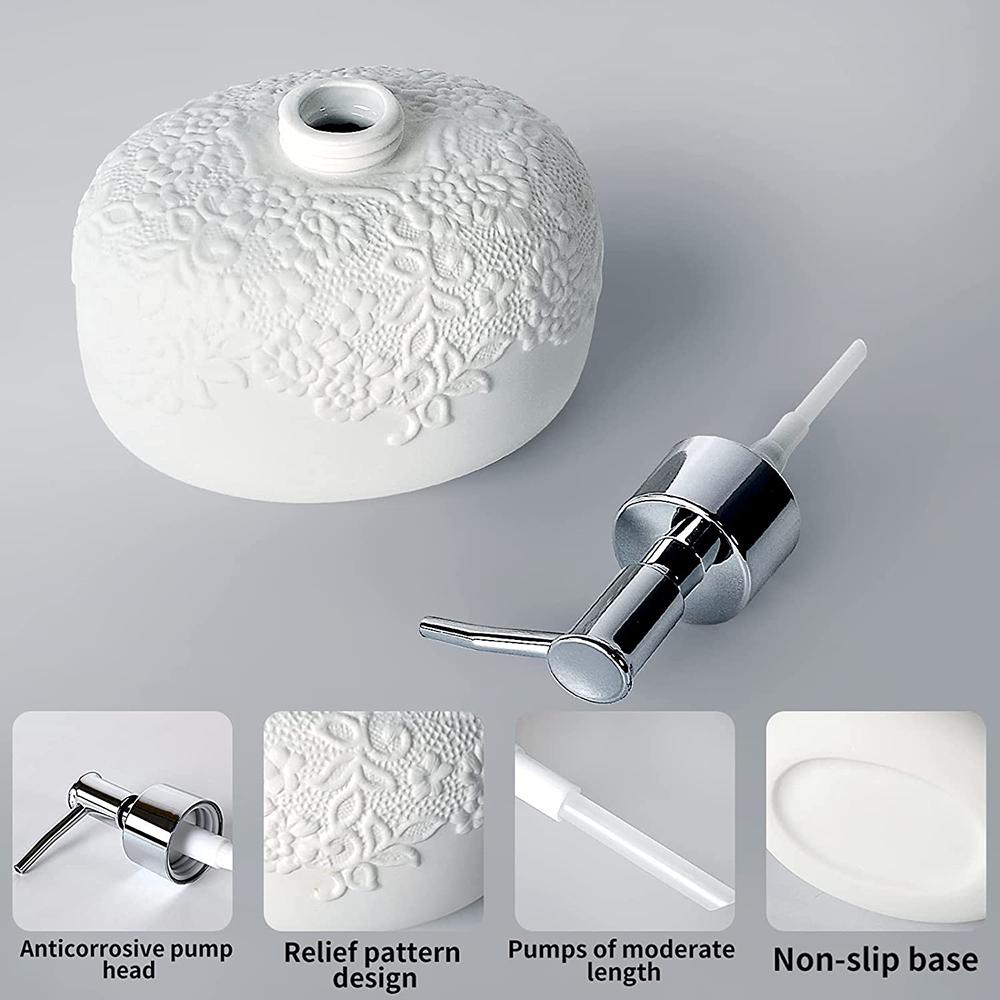 luxury refillable relief ceramic shampoo bottles Dongsheng