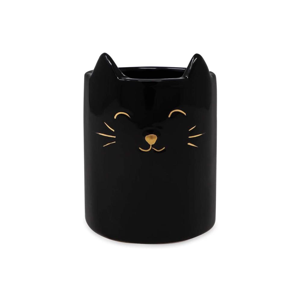 Desk Desktop Office Cat Cup Ceramic Pen Holder Dongsheng