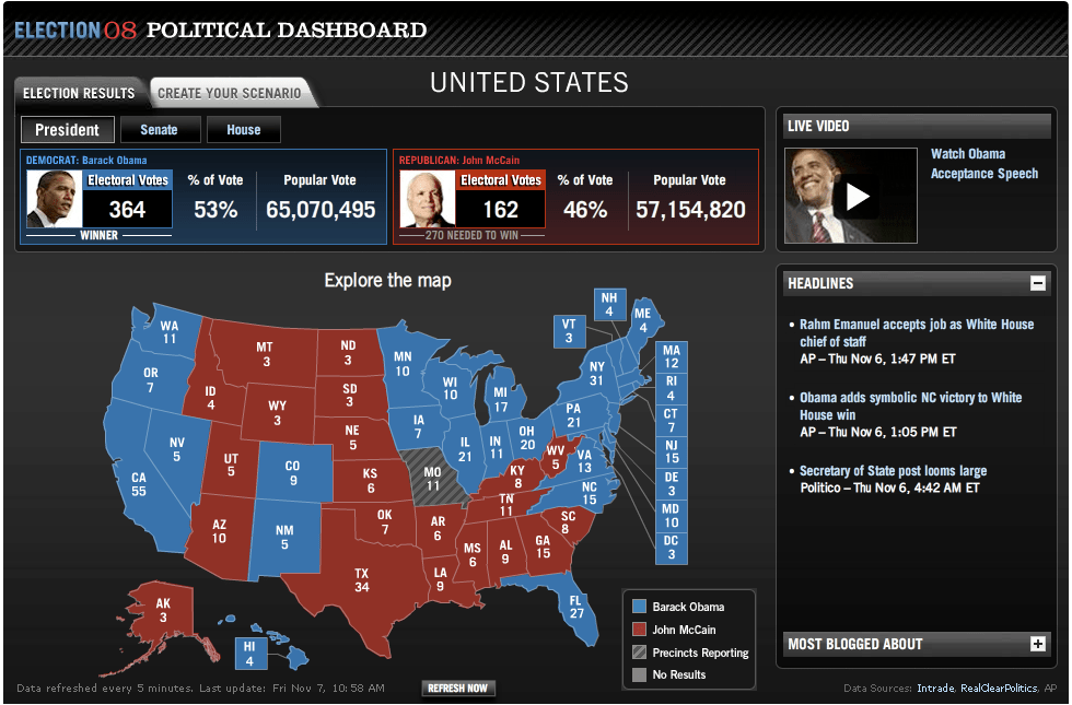 Final 2008 U.S. Presidential Electoral Map Search Marketing