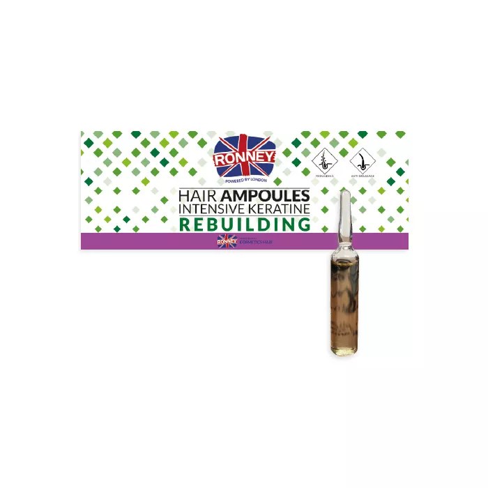 RONNEY HAIR AMPOULES INTENSIVE KERATINE REBUILDING 12 x 10 ML Coiff