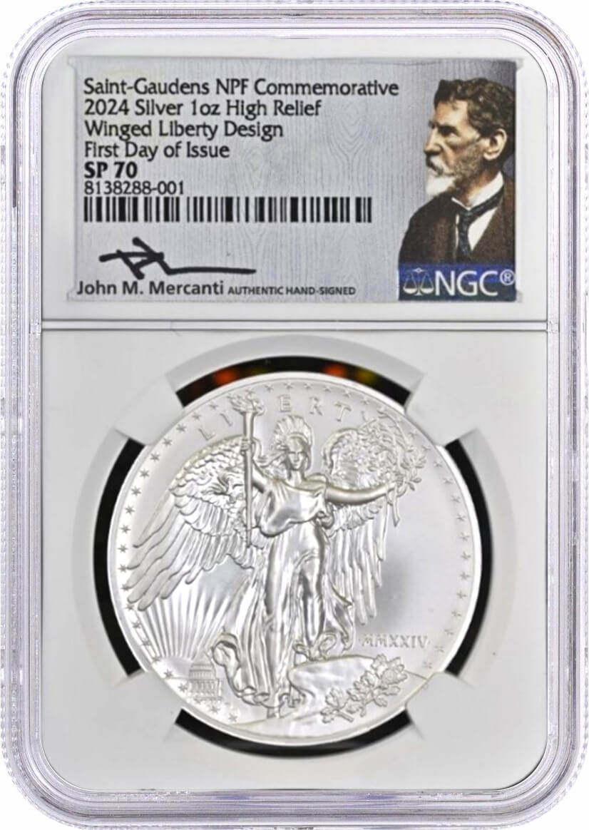 2024 NPF 1oz Silver SaintGaudens Winged Liberty Ultra High Relief NGC
