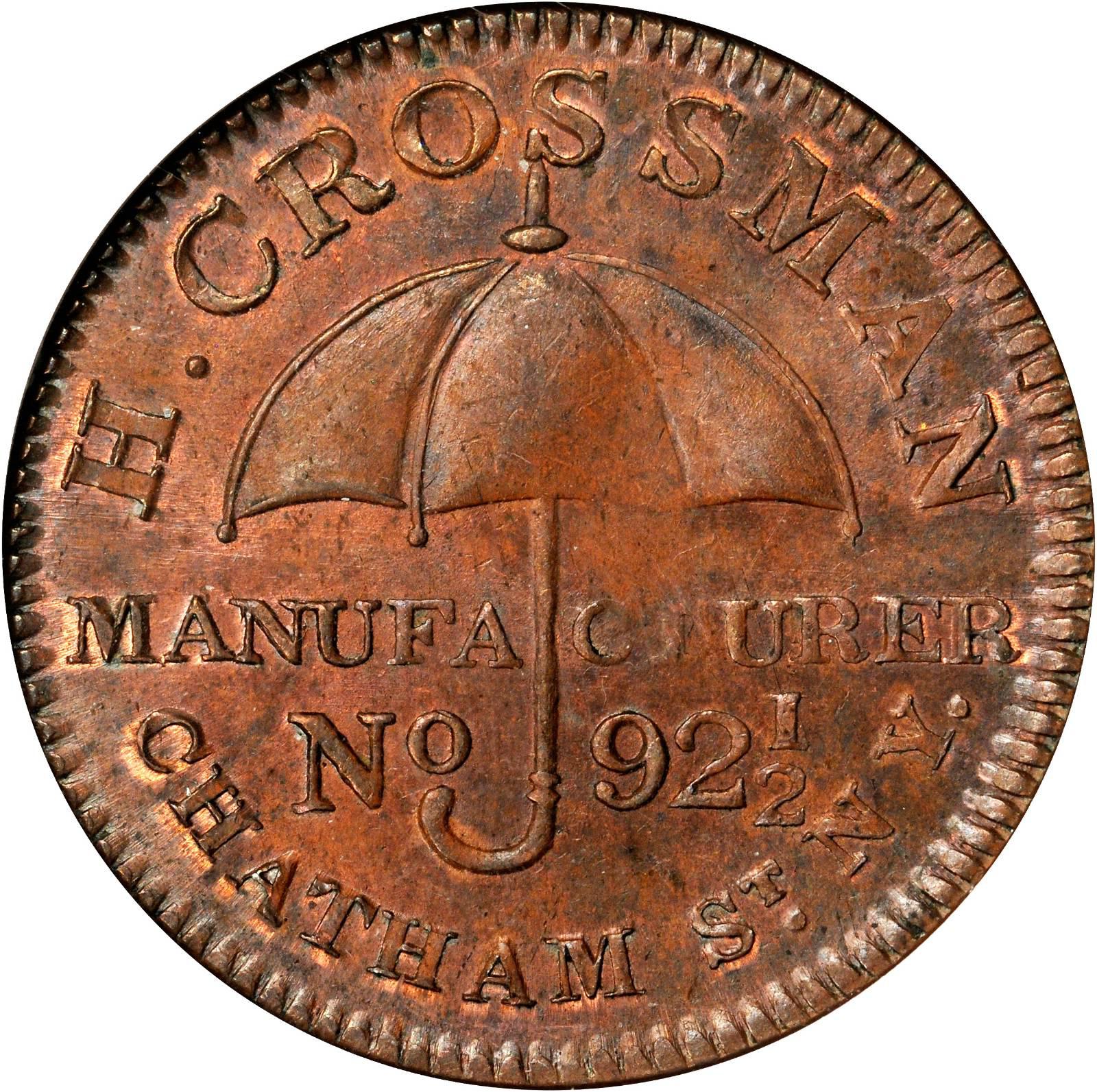 New York, NY, Liberty Head & Umbrella Token Tokens