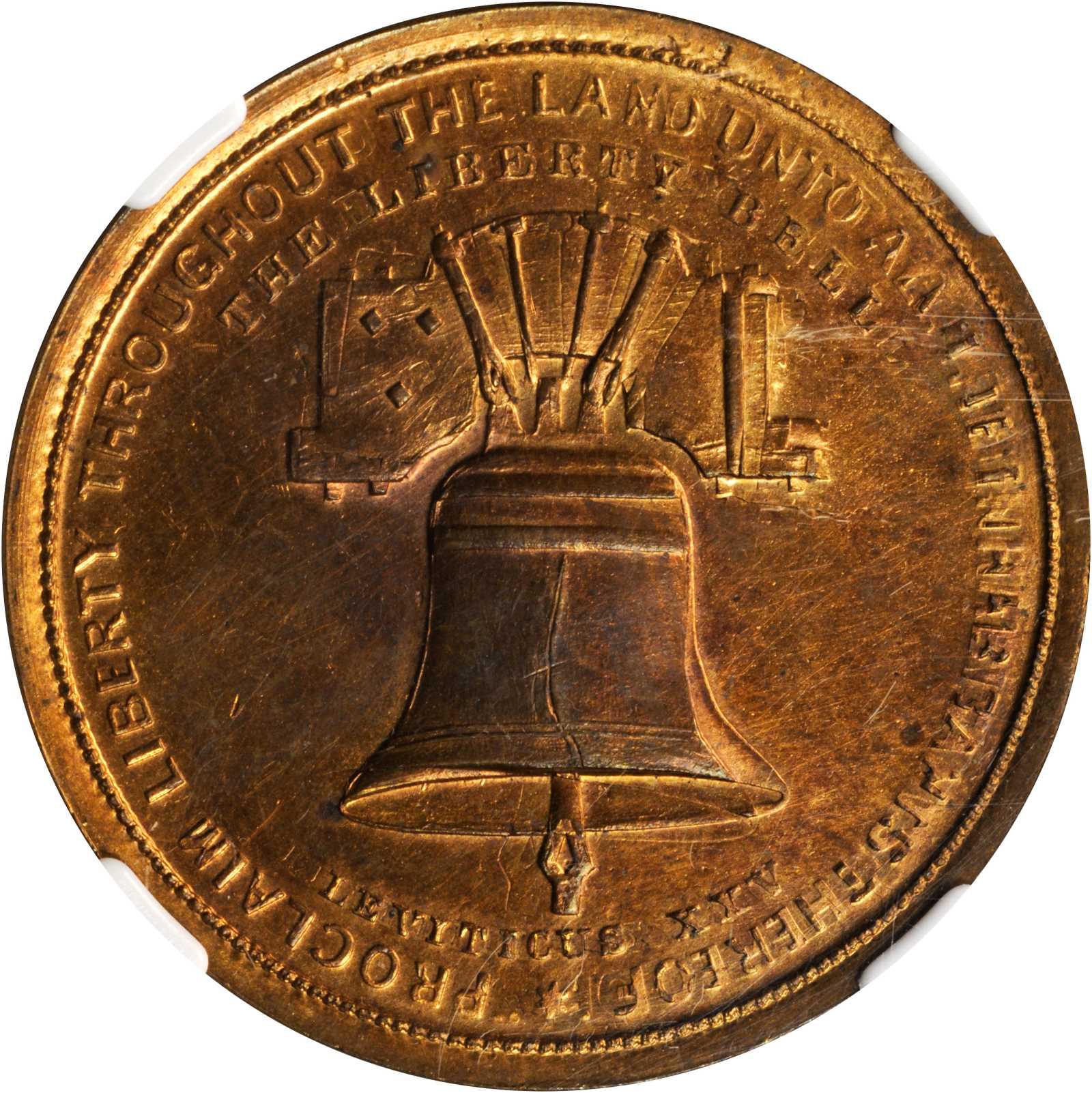Liberty Bell Independence Hall Dollar Brass