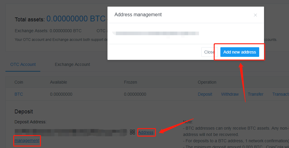 How to deposit cryptocurrency to your wallet? CoinCola Support