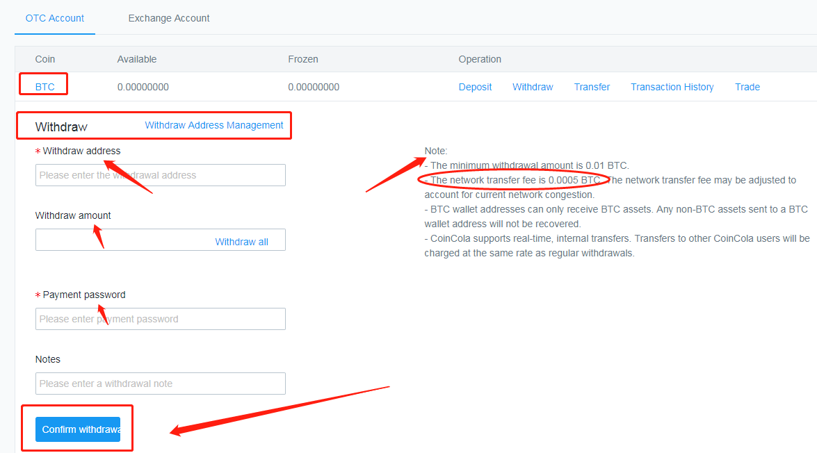 How to withdraw cryptocurrency from your wallet? CoinCola Support