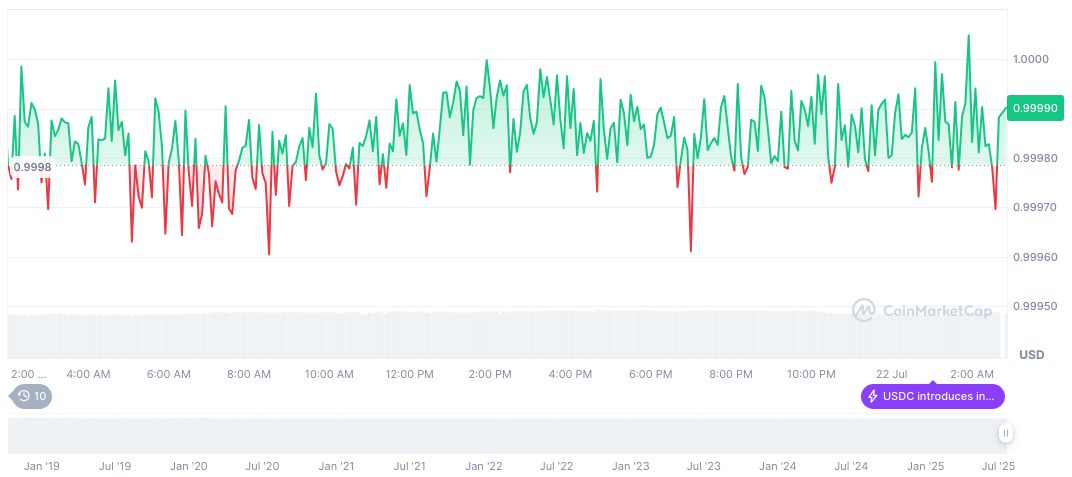 Western Union Embraces Stablecoins for Faster Remittances 1 usdc-daily-chart-161
