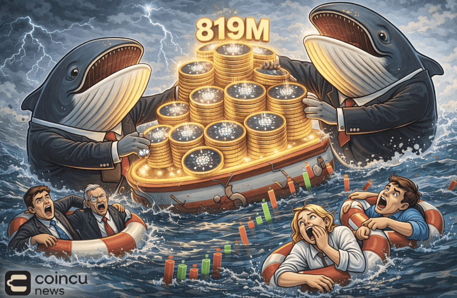 Cardano Whales Accumulate 819M ADA Despite 71% Price Drop