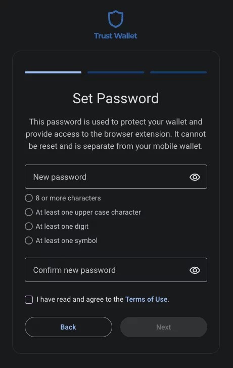 Step 2.1. Creating a Trust Wallet*