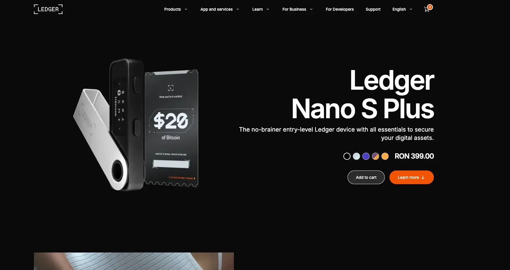 2. Ledger Nano S Plus - Best Affordable Cryptocurrency Wallet for Beginners