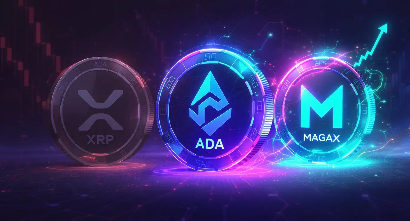 XRP Below $3, ADA Down 8%, While MAGAX Presale Jumps 10%