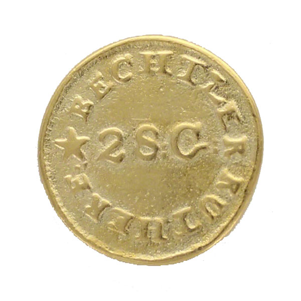 One Dollar Carolina Bechtler gold coin with reversed "N", replica