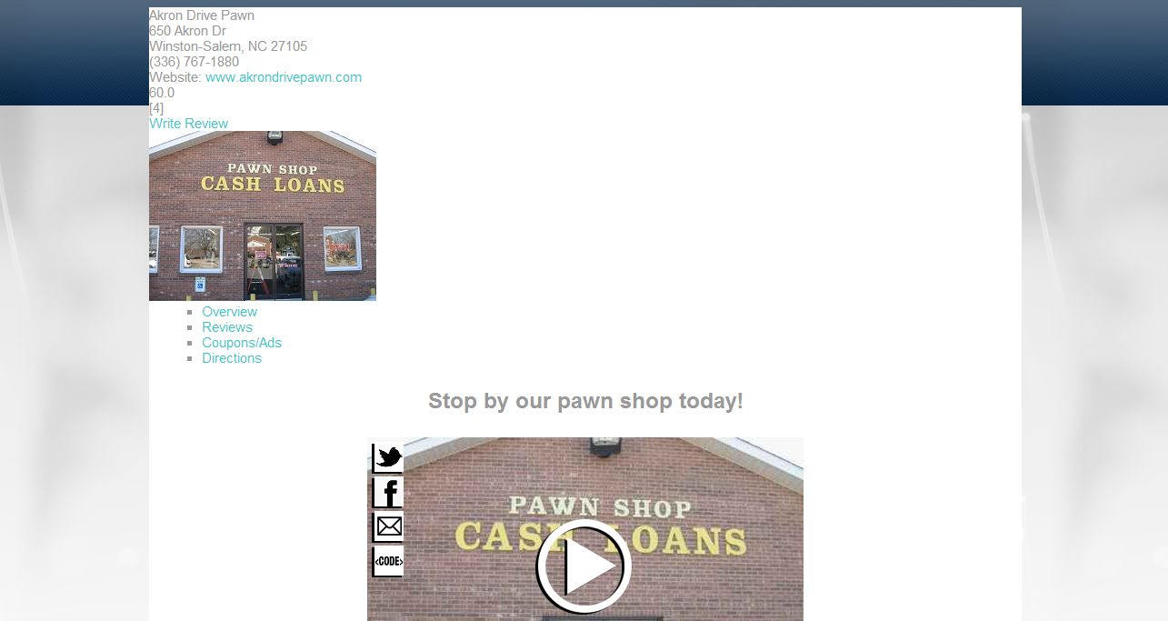 Akron Drive Pawn WinstonSalem, NC