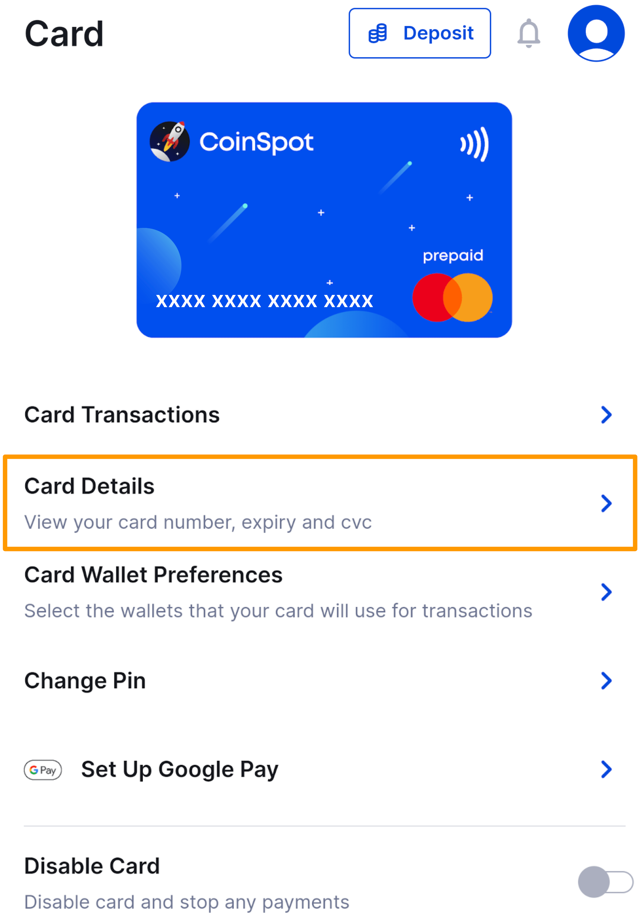 CoinSpot Mastercard How to add your CoinSpot Mastercard to Samsung