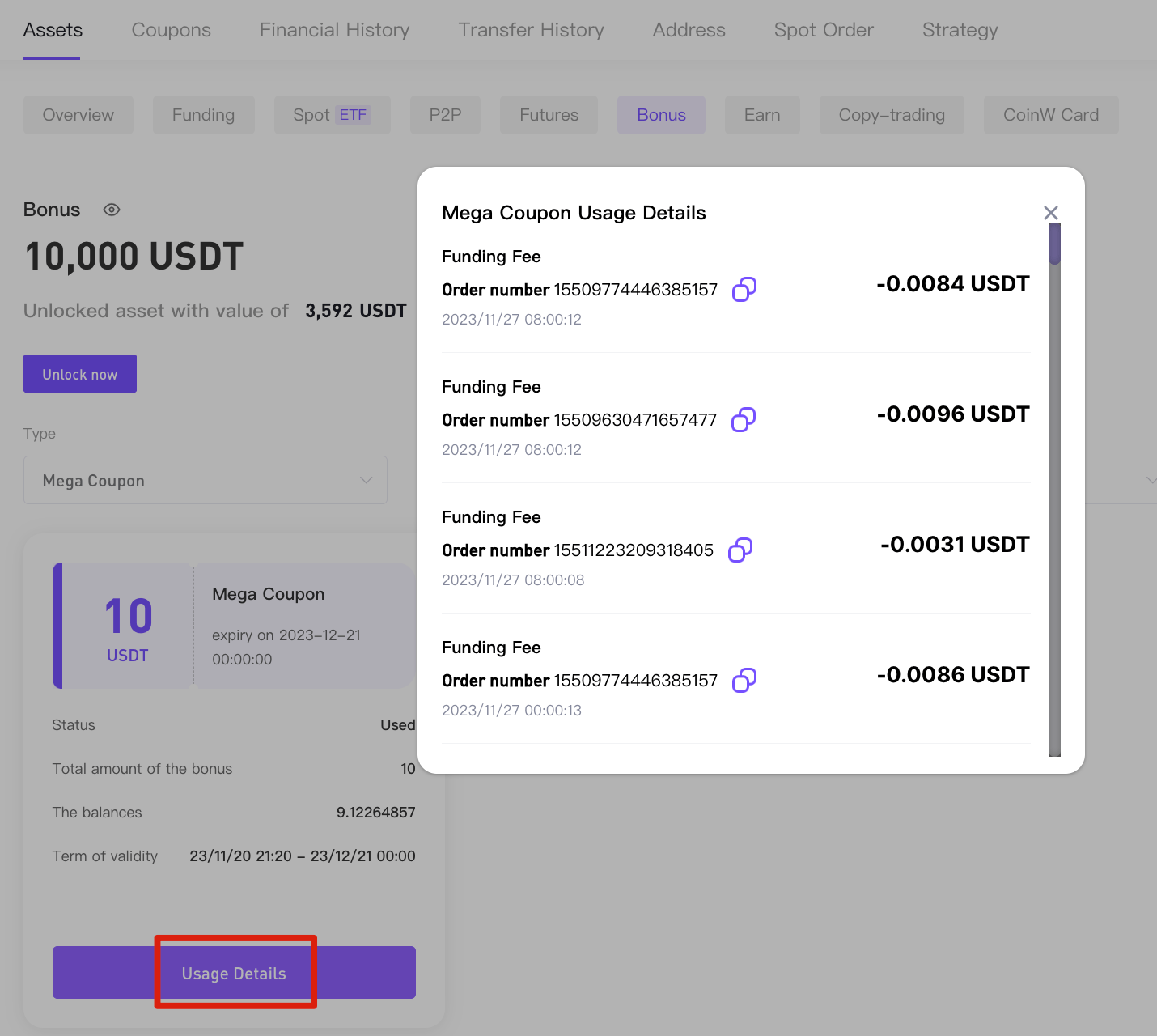 Tutorial for Futures Mega Coupon CoinW