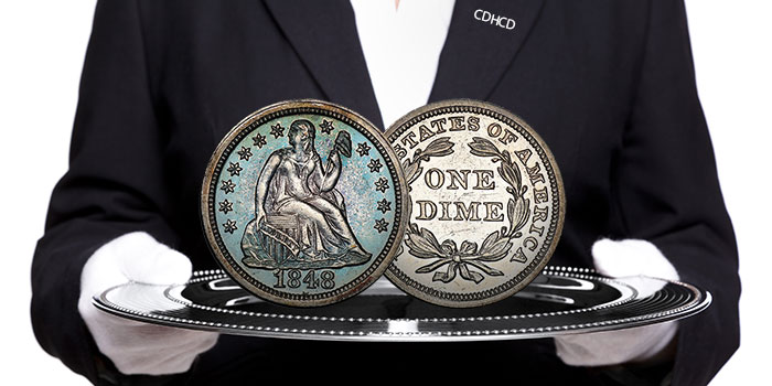 CDHCD Dealer Finds Extremely Rare 1848 Proof Seated Liberty Dime