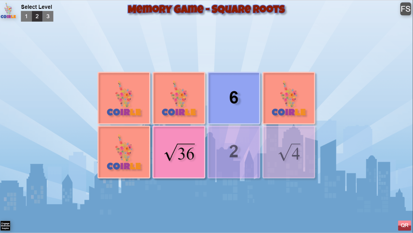 Memory Game Square Roots Coirle