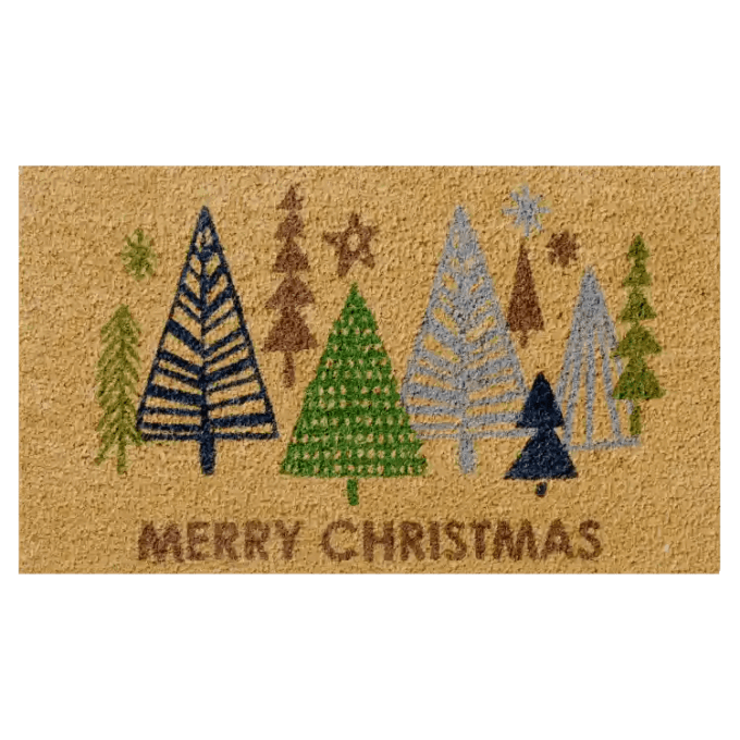 "Christmas Tree Farm" Coir Christmas Outdoor Mats
