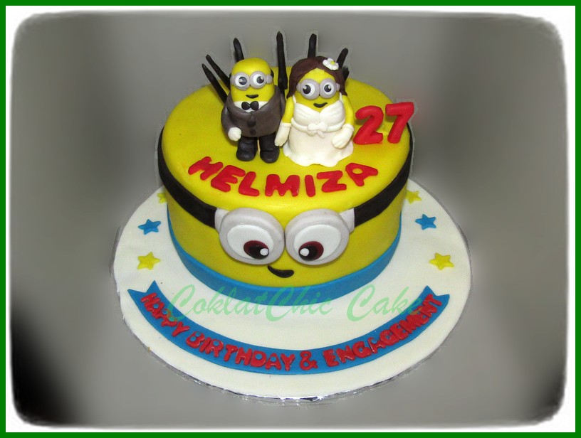 Kue Ulang Tahun Minion / Kue Tart Blackforrest Ultah Karakter Minion