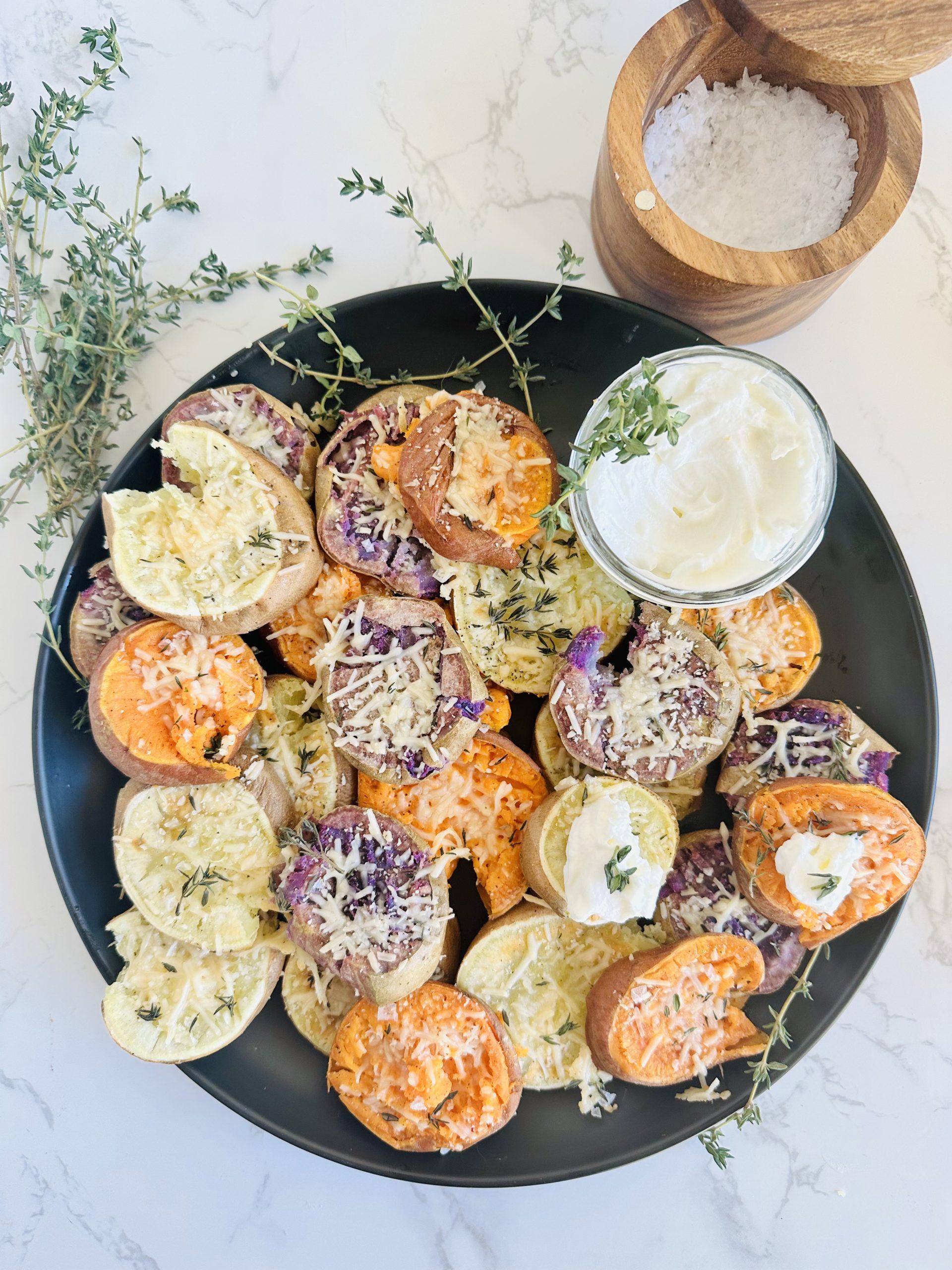 Smashed Sweet Potatoes CokoCooksCokoCooks