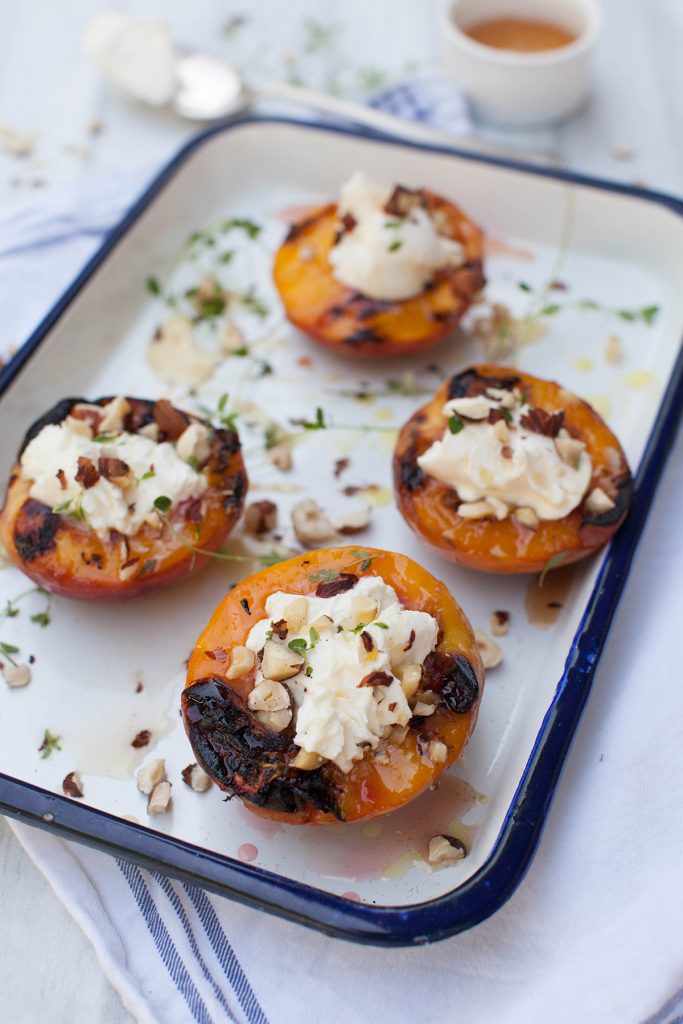 Grilled Peaches with Mascarpone Cheese and Honey Colavita Recipes