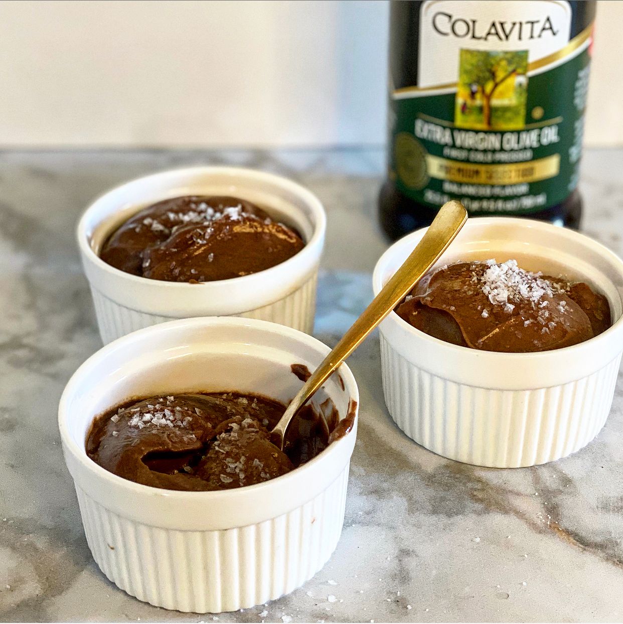 Olive Oil Chocolate Mousse with Flaky Sea Salt by Jessie Sheehan