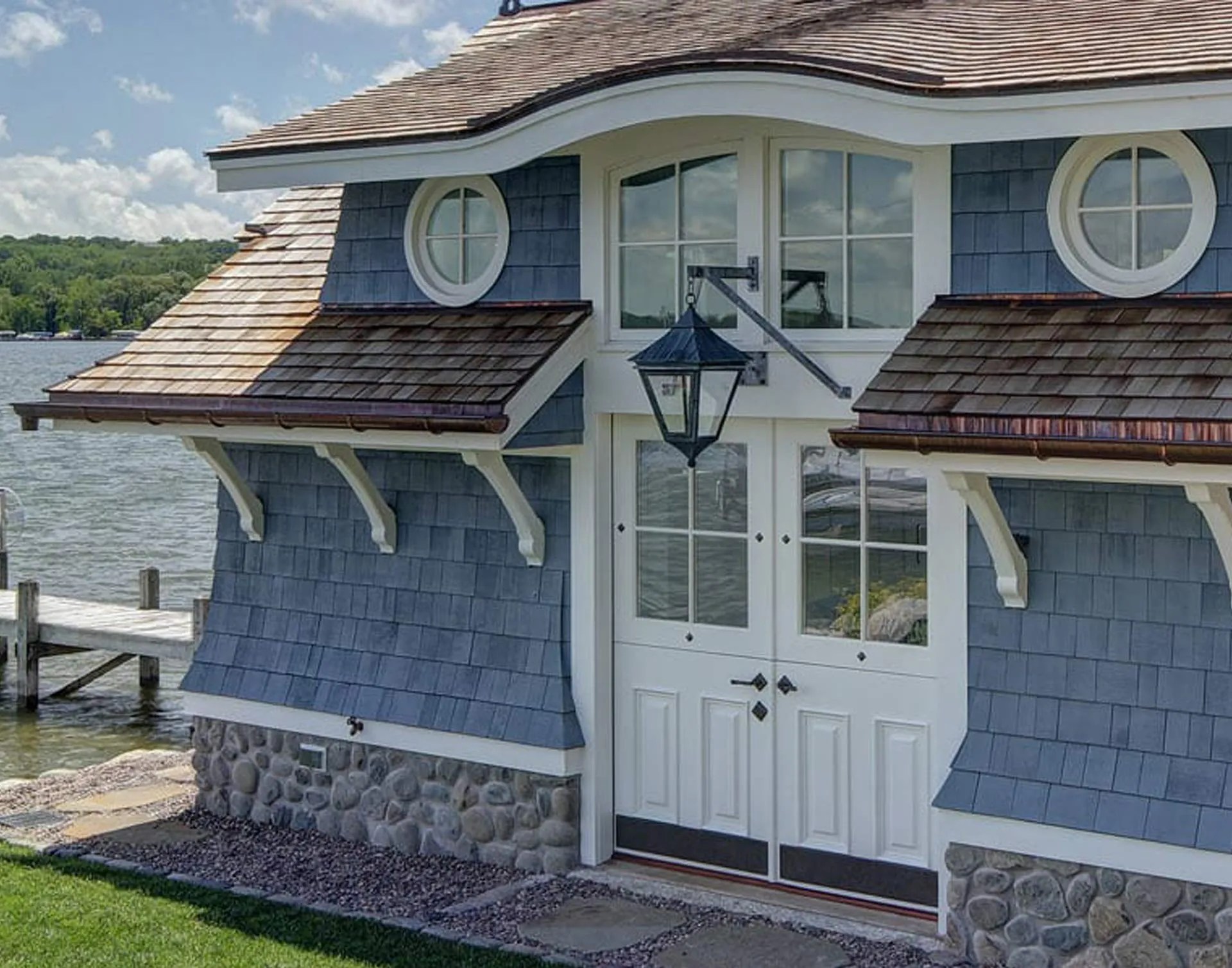 The Blue Boathouse Custom Lake Homes Colby Construction